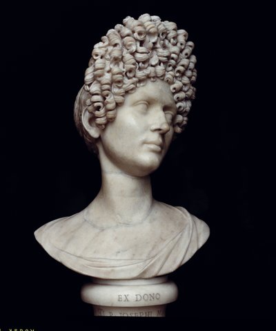 Portrait bust of a Roman woman at the time of Flavius, c.AD 90 by Roman